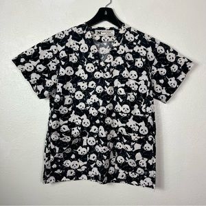 Panda Scrub Top 3 pocket size small